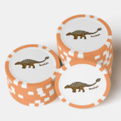 Ankylosaurus gepanzerte Dinosaurier-Abbildung Pokerchips (Stapel)