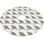 Ankylosaurus gepanzerte Dinosaurier-Abbildung Polyester Weihnachtsbaumdecke (Schrägansicht)