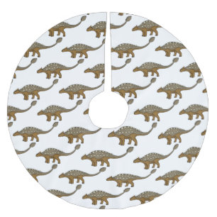 Ankylosaurus gepanzerte Dinosaurier-Abbildung Polyester Weihnachtsbaumdecke