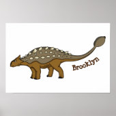 Ankylosaurus gepanzerte Dinosaurier-Abbildung Poster (Vorne)