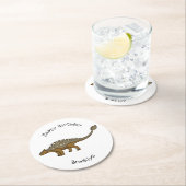 Ankylosaurus gepanzerte Dinosaurier-Abbildung Runder Pappuntersetzer (Vor Ort)