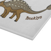 Ankylosaurus gepanzerte Dinosaurier-Abbildung Schneidebrett (Ecke)