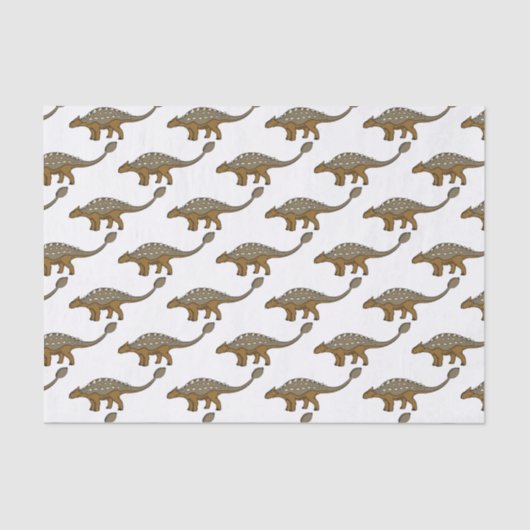 Ankylosaurus gepanzerte Dinosaurier-Abbildung Seidenpapier (Vorderseite)