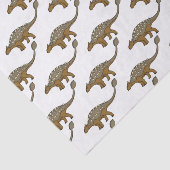 Ankylosaurus gepanzerte Dinosaurier-Abbildung Seidenpapier (Ausschnitt)