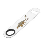 Ankylosaurus gepanzerte Dinosaurier-Abbildung Speed Flaschenöffner (Vorderseite Schrägansicht)