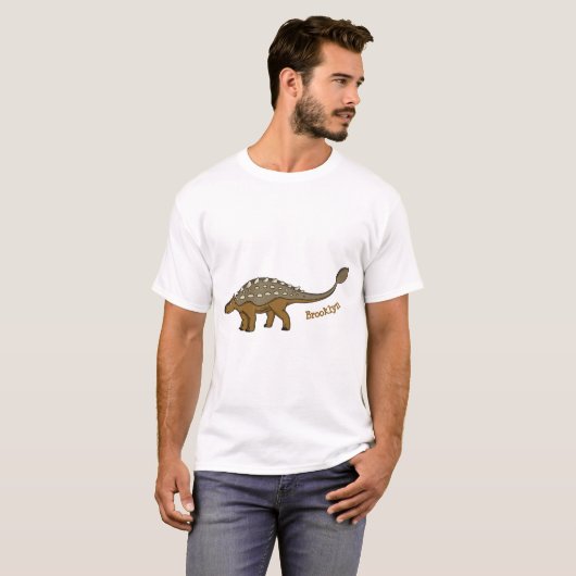 Ankylosaurus gepanzerte Dinosaurier-Abbildung T-Shirt (Vorne ganz)