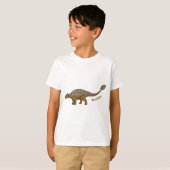 Ankylosaurus gepanzerte Dinosaurier-Abbildung T-Shirt (Vorne ganz)