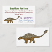 Ankylosaurus gepanzerte Dinosaurier-Abbildung Visitenkarte (Vorne/Hinten)