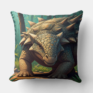 Ankylosaurus im Dschungel Kissen
