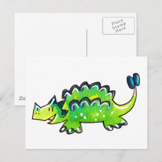 Ankylosaurus Postkarte (Vorne/Hinten)