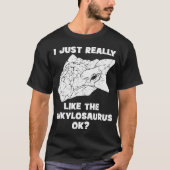 Ankylosaurus Skull Fossil Hunter Funny T-Shirt (Vorderseite)