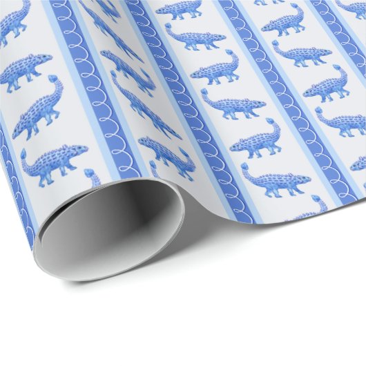 Ankylosaurus Stripe  Geschenkpapier (Rolleneckpunkt)