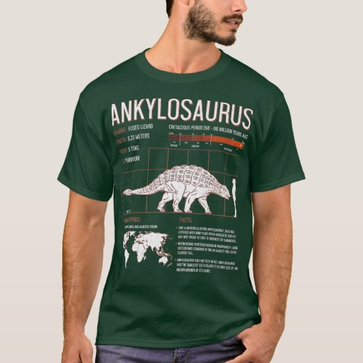 Ankylosaurus T Shirt - Erwachsene Kinder Dinosauri (Vorderseite)