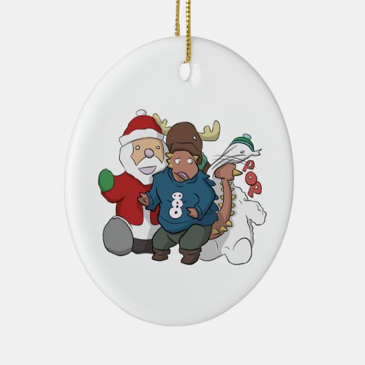 Ankylosaurus-WeihnachtenInflatables Verzierung Keramik Ornament (Rechts)