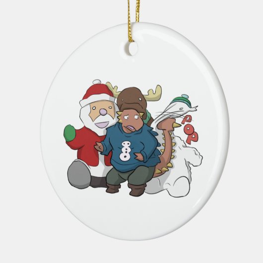 Ankylosaurus-WeihnachtenInflatables Verzierung Keramik Ornament (Links)