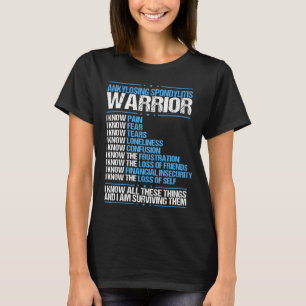 Ankylosierende Spondylitis Awareness Pain Blue Rib T-Shirt