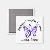 Ankylosierende Spondylitis Butterfly 6.1 Magnet (Vorderseite/Rückseite)