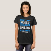 Ankylosing Spondylitis Awareness Blue Ribbon T-Shirt (Vorne ganz)