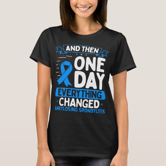 Ankylosing Spondylitis Awareness Warrior Ribbon T-Shirt (Vorderseite)