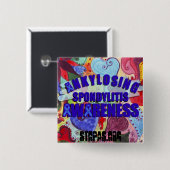 Ankylosing Spondylitis Bewusstsein Button (Vorne & Hinten)