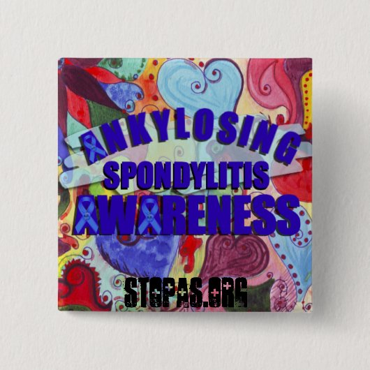 Ankylosing Spondylitis Bewusstsein Button (Vorderseite)