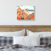 Anlage 03: Orangefarbene Berge Leinwanddruck (Insitu (Schlafzimmer))