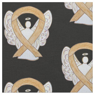 Anlage Krebs Amber Awareness Ribbon Angels Stoff