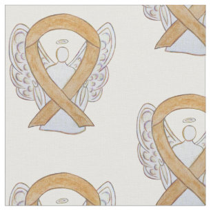 Anlage Krebs Amber Awareness Ribbon Angels Stoff