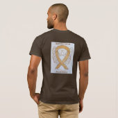 Anlage Krebsbewusstsein Amber Ribbon Angel T-Shirt (Schwarz voll)