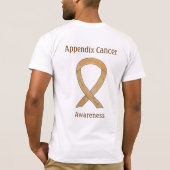 Anlage Krebsbewusstsein Amber Ribbon T - Shirt (Rückseite)