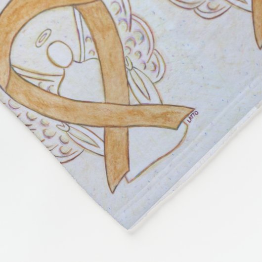 Anlage Krebsbewusstsein Band Fleece Blanket (Ecke)