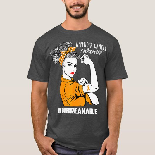 Anlage Krebsbewusstsein Unbeweckbarer Krieger T-Shirt (Vorderseite)