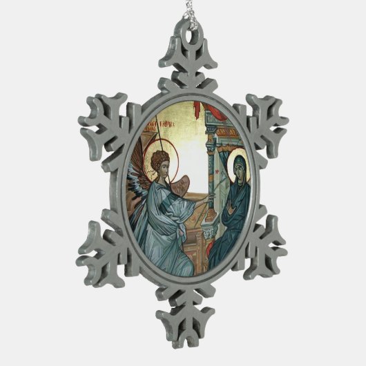 Anlage Schneeflocken Zinn-Ornament (Links)