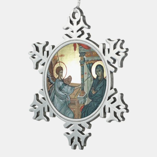 Anlage Schneeflocken Zinn-Ornament (Rechts)