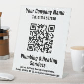 Anlage und Heizung QR Code Design Pedesta Sockelschild (In Situ)