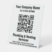 Anlage und Heizung QR Code Design Pedesta Sockelschild (Vorderseite)
