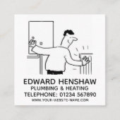 Anlage und Heizung Quadratische Visitenkarte (Vorderseite)