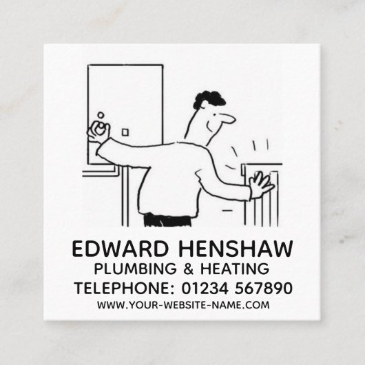 Anlage und Heizung Quadratische Visitenkarte (Vorderseite)