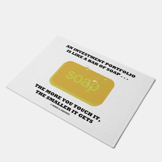 Anlageportfolio wie ein Bar von Seifenbildern-Spaß Fußmatte (Schrägansicht)