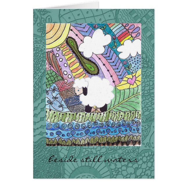 Anlass-Karte mit Schafen (Vorne)