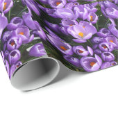 Anlass-lila Krokus-Verpackungs-Papier Geschenkpapier (Rolleneckpunkt)
