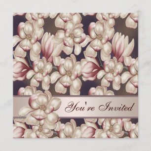 Anlass-Magnolien-Party Einladungs-Schablone Einladung