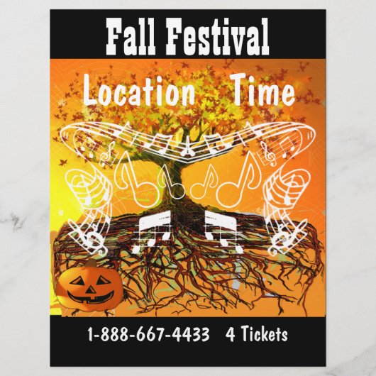 Anlass- oder Herbstfestival Halloween Event-Flyer Flyer (Hinten)