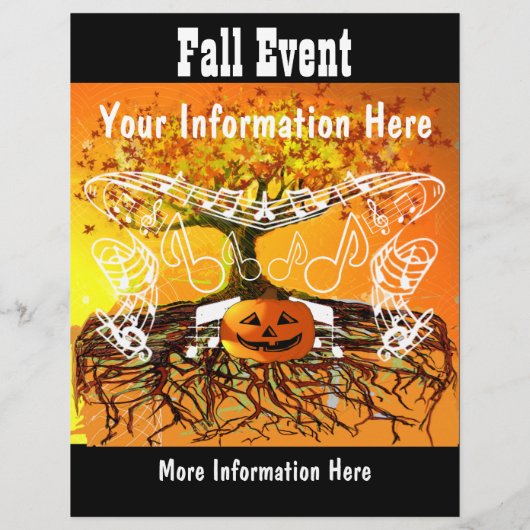 Anlass- oder Herbstfestival Halloween Event-Flyer Flyer (Hinten)