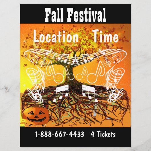 Anlass- oder Herbstfestival Halloween Event-Flyer Flyer (Hinten)