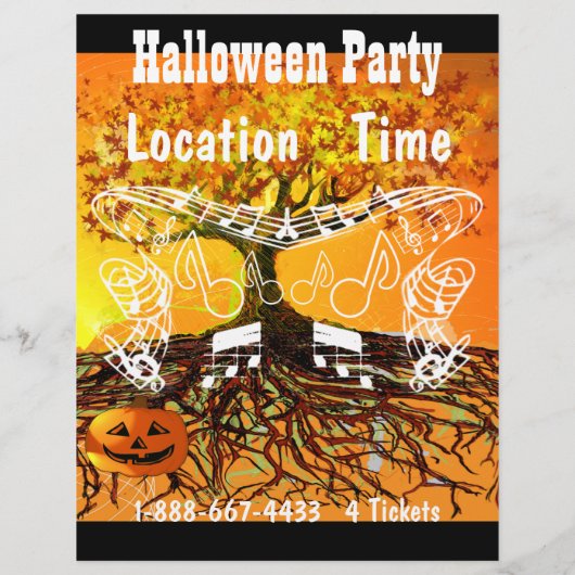 Anlass- oder Herbstfestival Halloween Event-Flyer Flyer (Hinten)