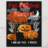 Anlass- oder Herbstfestival Halloween Event-Flyer Flyer (Hinten)
