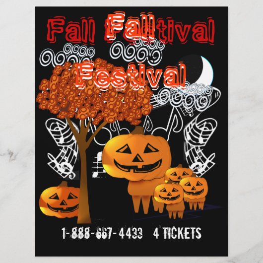 Anlass- oder Herbstfestival Halloween Event-Flyer Flyer (Hinten)