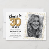 Anlass zum 30. Geburtstag Foto Einladung (Vorderseite)