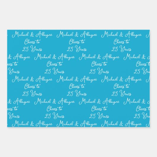 Anlässlich des 25-jährigen Jubiläums von Marine Bl Geschenkpapier Set (Vorderseite)